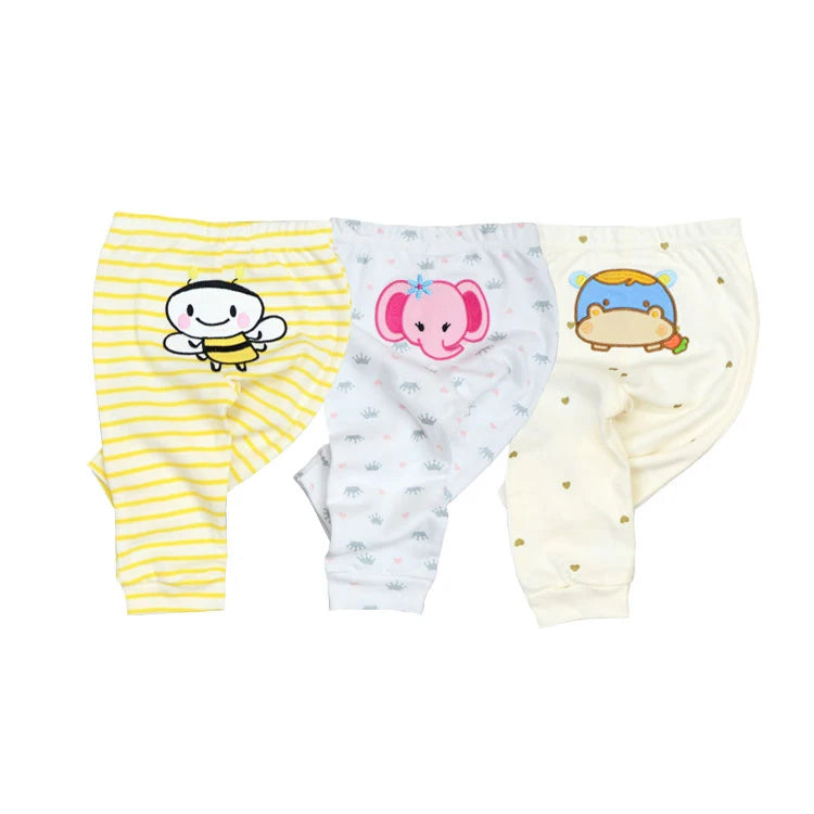 3/4/5PCS/LOT 100%Cotton Soft Girl Baby & Boy trousers Pants 0-24M