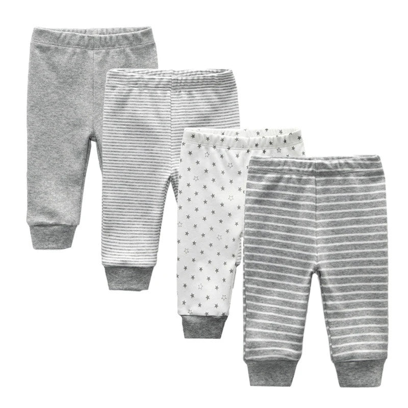 3/4/5PCS/LOT 100%Cotton Soft Girl Baby & Boy trousers Pants 0-24M