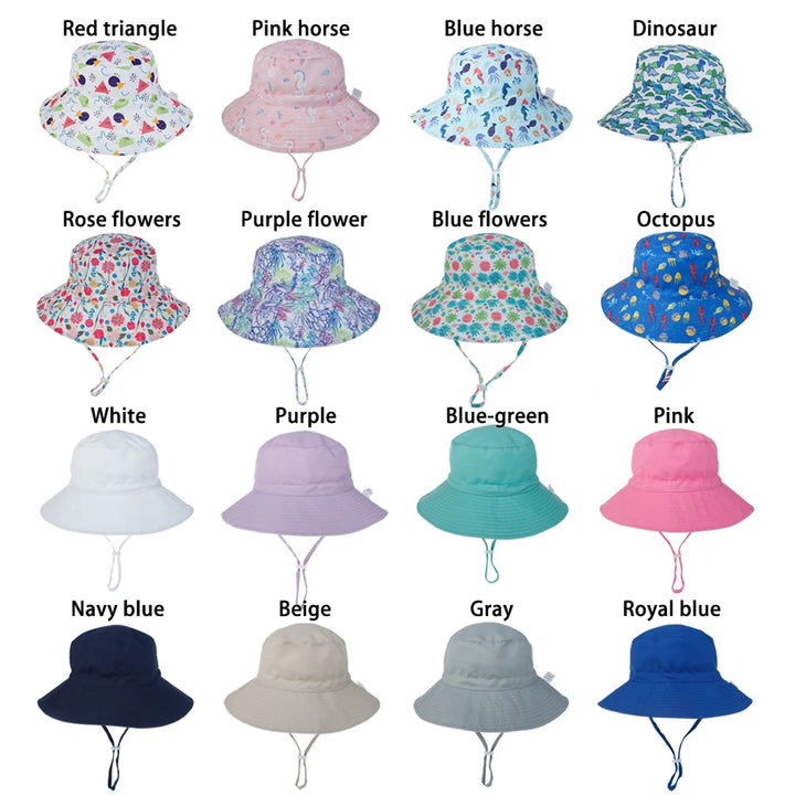 Baby Sun Hat For Girls and Boys Outdoor Cap 0-8 Years