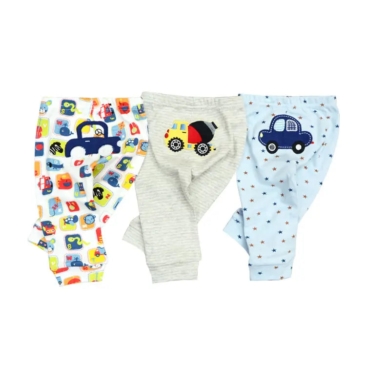 3/4/5PCS/LOT 100%Cotton Soft Girl Baby & Boy trousers Pants 0-24M