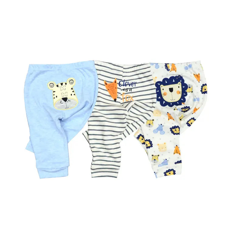 3/4/5PCS/LOT 100%Cotton Soft Girl Baby & Boy trousers Pants 0-24M