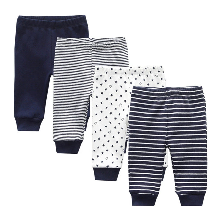 3/4/5PCS/LOT 100%Cotton Soft Girl Baby & Boy trousers Pants 0-24M