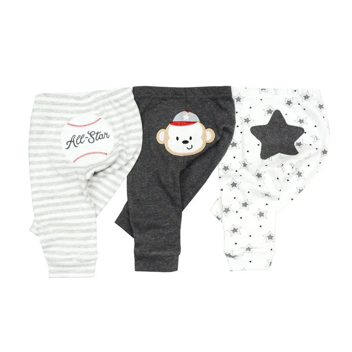 3/4/5PCS/LOT 100%Cotton Soft Girl Baby & Boy trousers Pants 0-24M