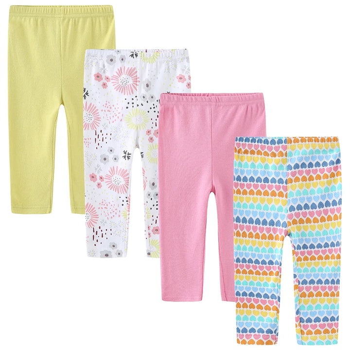 3/4/5PCS/LOT 100%Cotton Soft Girl Baby & Boy trousers Pants 0-24M