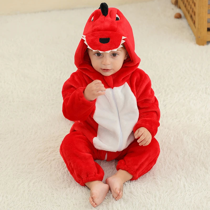 Baby Rompers Pajamas Winter Hooded Blanket Sleepers Toddler Infant Clothes Overall Bodysuits Jumpsuit Costumes For Kids Bebe