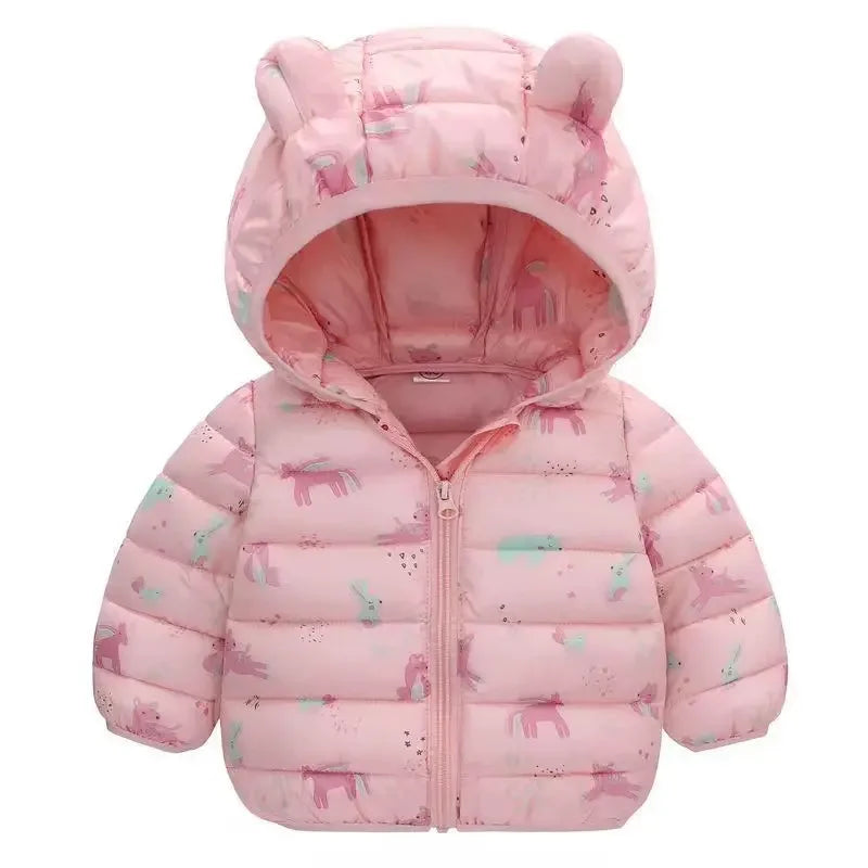 Jackets Kids Warm Hooded Fashion Outerwear