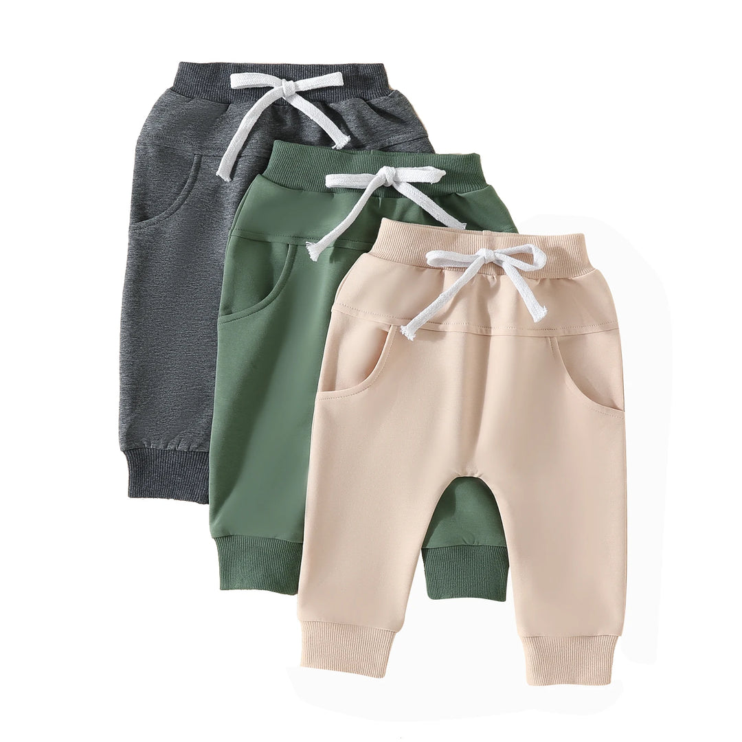 Pack 3 Solid Bottom Pants Casual Baby