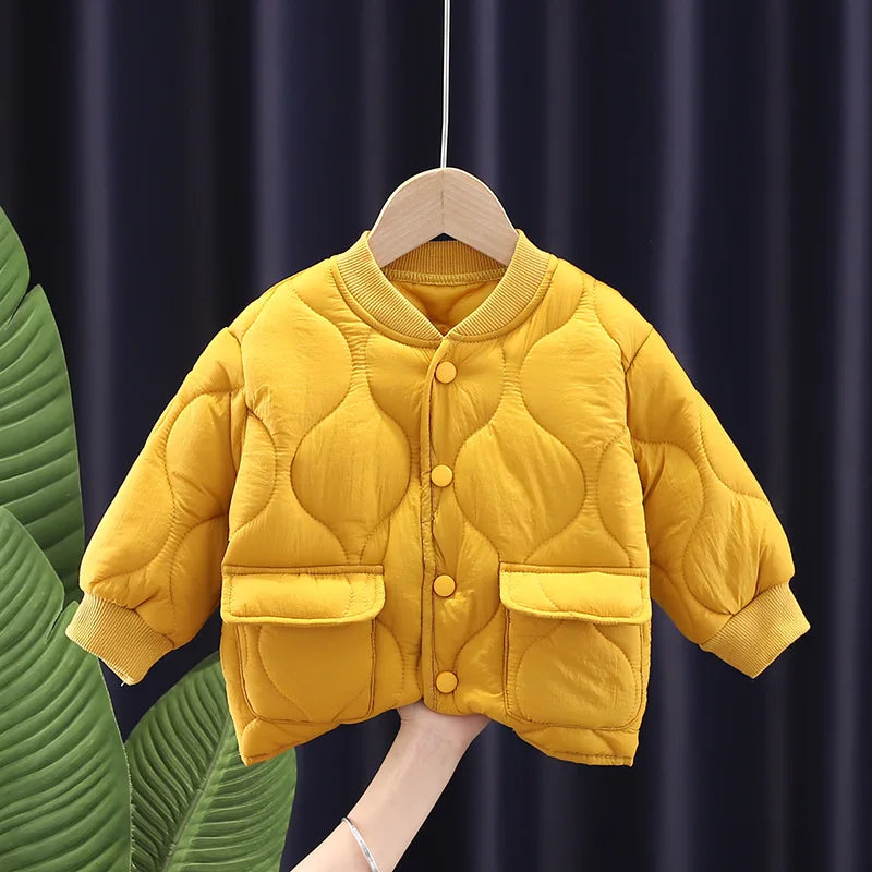 Baby Boys Jacket Winter Childrens Clothing 0-4 Year Old Cotton Quilted Jacket