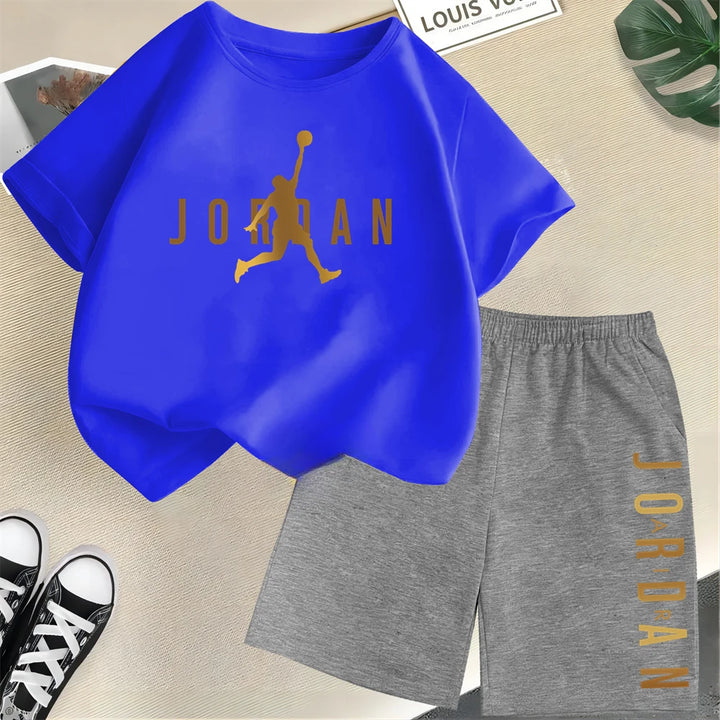 T-shirt Shorts 2pcs Set Kids Boy Girl Fashion Clothing