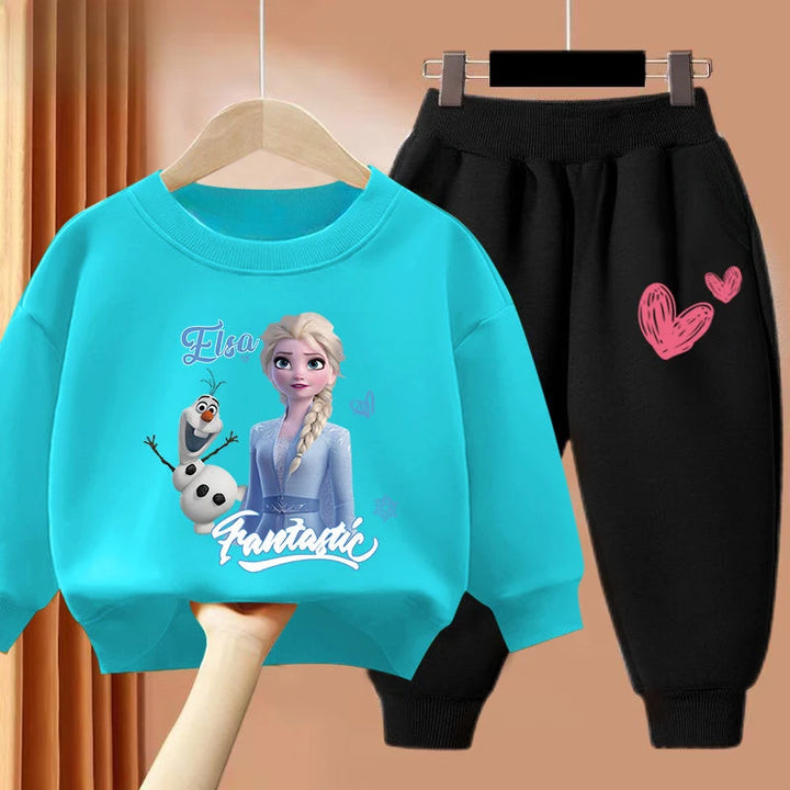 DISNEY Frozen Elsa Baby Girls Clothing Sets Spring Autumn Hoodies Two Piece