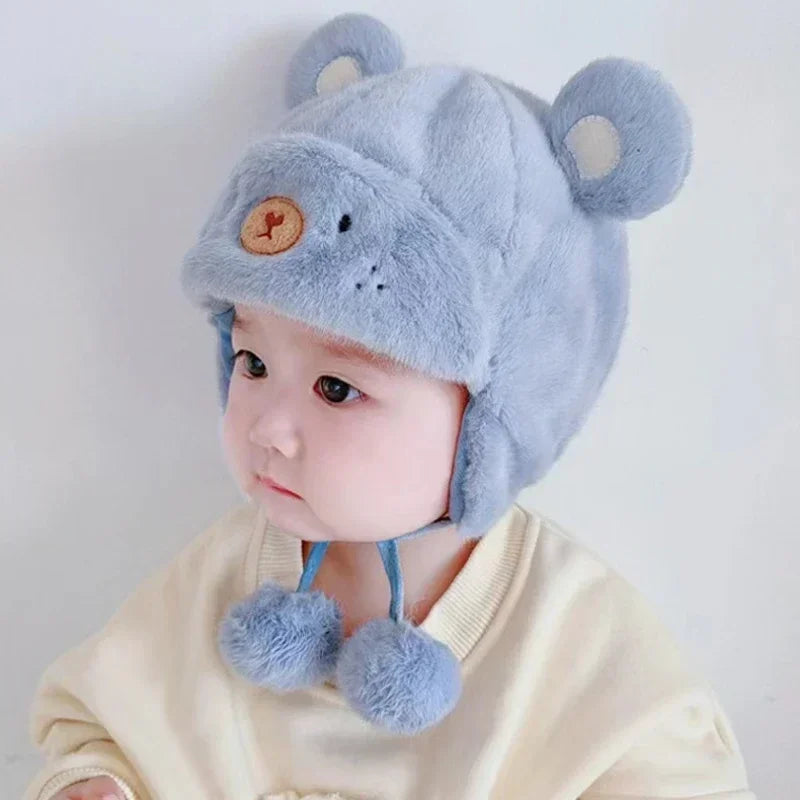 Cute Winter Warm Kids Girl Boys Baby Hats Fleece Wool