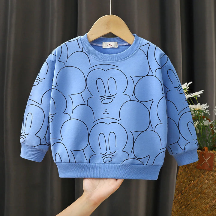 Disney Mickey Long Sleeve Sweatshirt Children's Clothes Tops Fashion