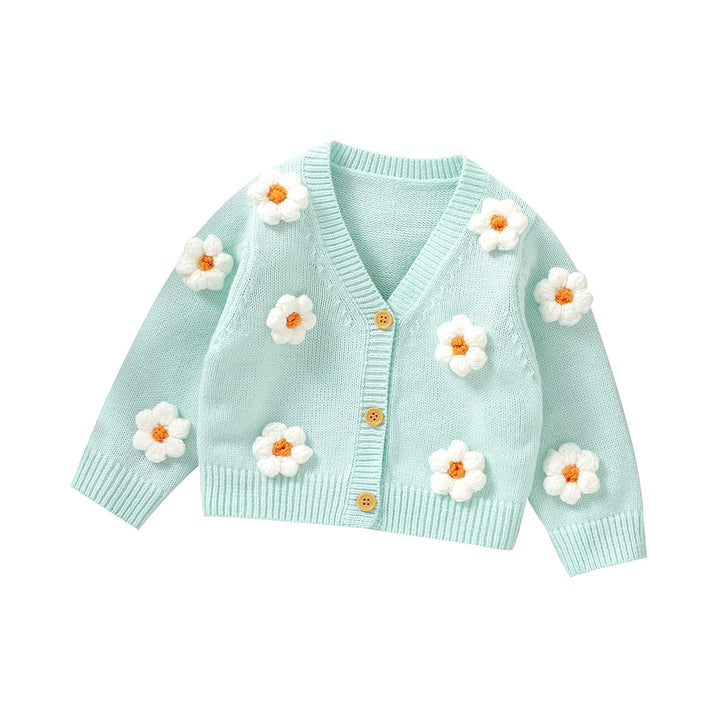 Sweet Long Sleeve Babies Cardigan For 6-36 Months Newborn