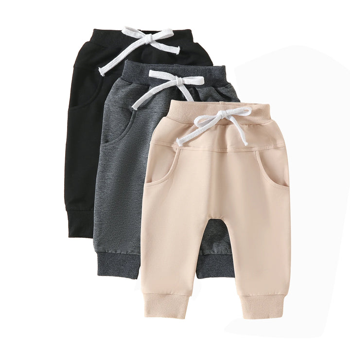 Pack 3 Solid Bottom Pants Casual Baby