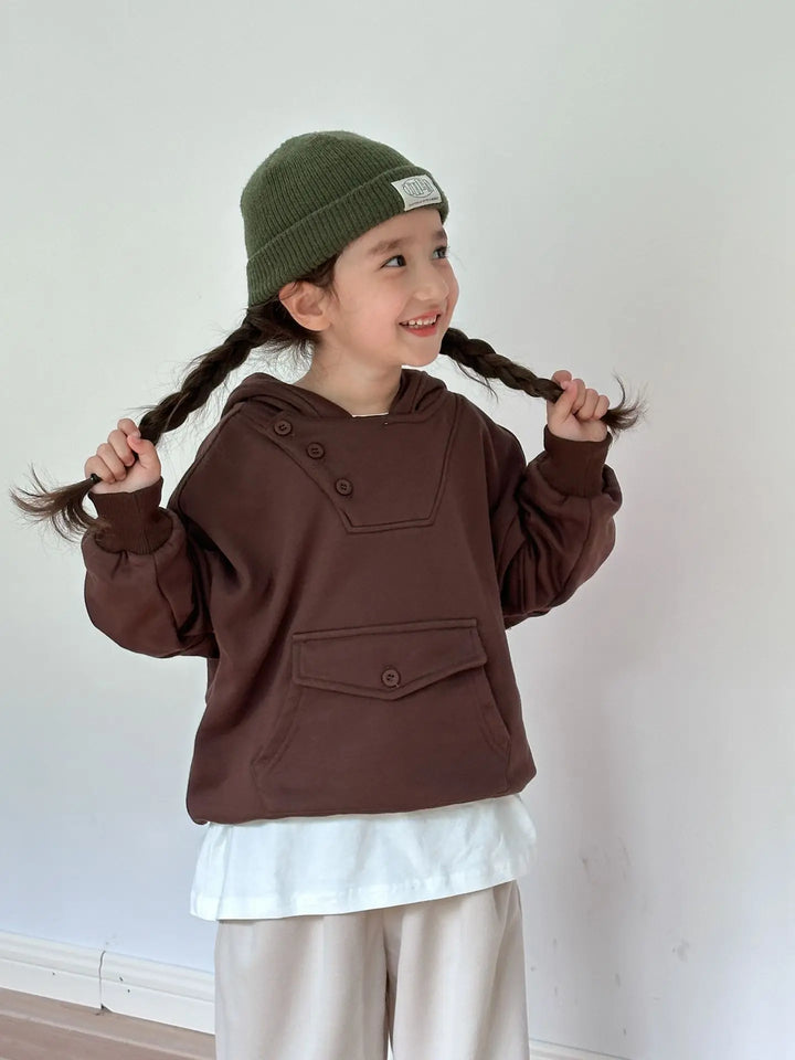 Pullover Casual Loose Cotton Toddler Baby Girls Hooded Tops