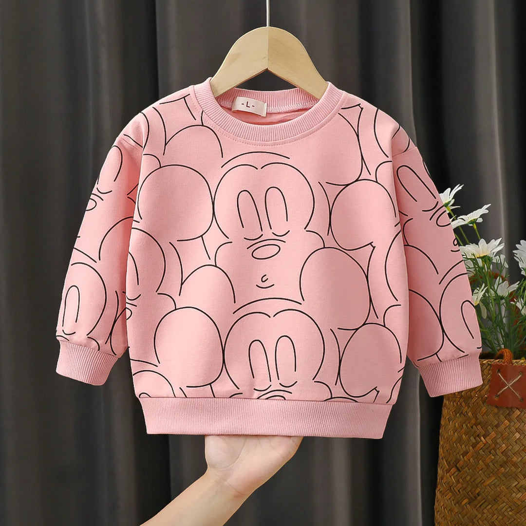 Disney Mickey Long Sleeve Sweatshirt Children's Clothes Tops Fashion