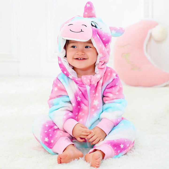 Baby Rompers Pajamas Winter Hooded Blanket Sleepers Toddler Infant Clothes Overall Bodysuits Jumpsuit Costumes For Kids Bebe