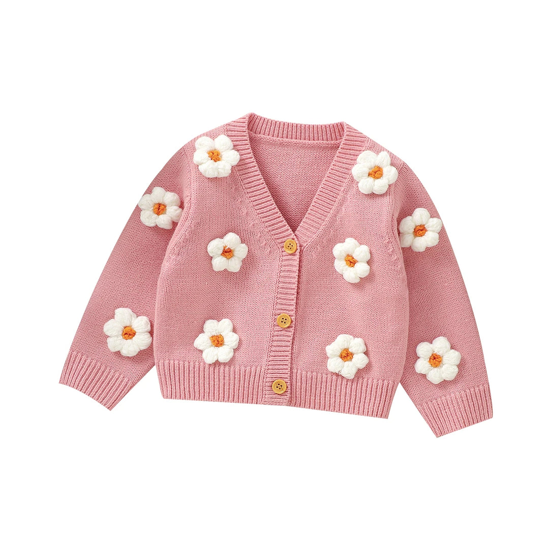 Sweet Long Sleeve Babies Cardigan For 6-36 Months Newborn