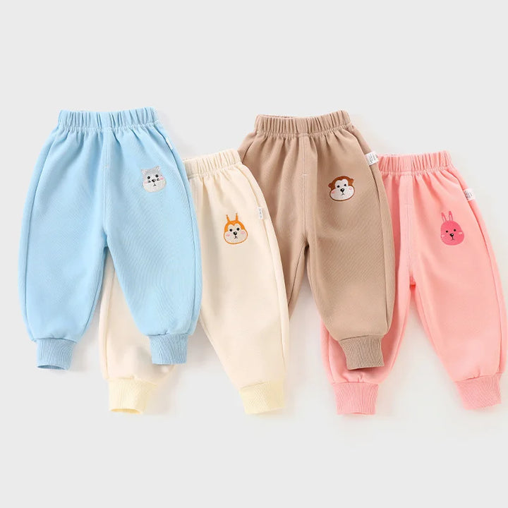 2024 Autumn Children Girl Sports Pant Cotton Cartoon Printed Infant Baby Girl Jogger Pant Loose Candy Color Casual Kid Girl Pant