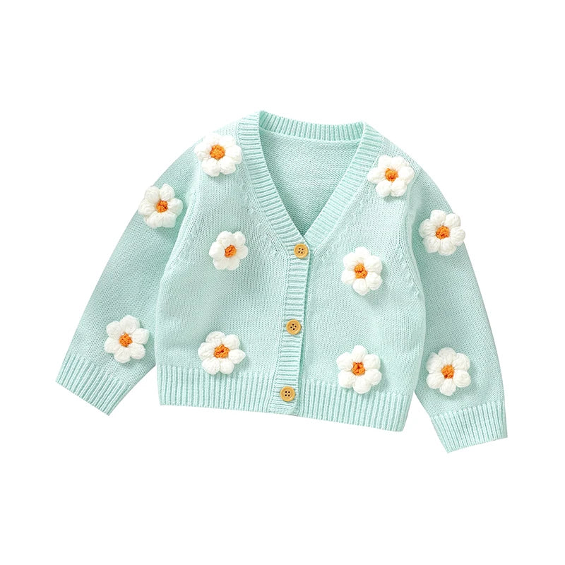 Sweet Long Sleeve Babies Cardigan For 6-36 Months Newborn