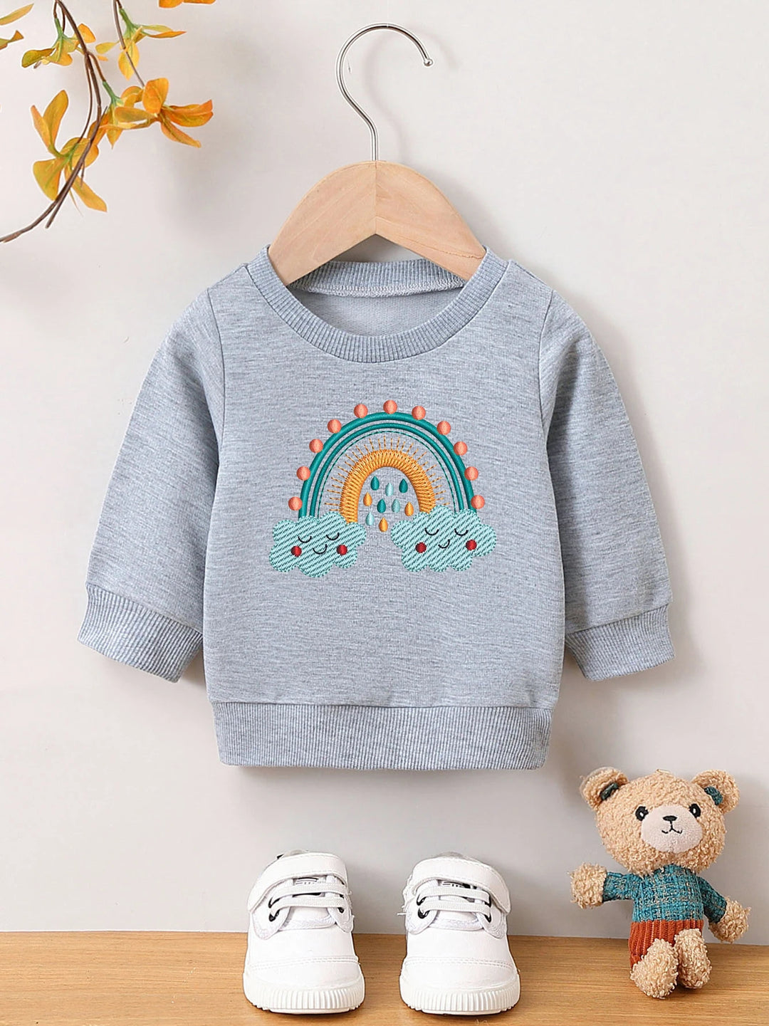 Long sleeved casual cute cartoon top for ages 1-2y