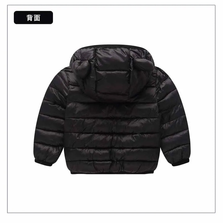 Boys Light Down Coat Girls Baby Warm Solid Color Hooded Jacket Autumn Winter New Children's Casual Fashion Outerwear 12M-5 Years