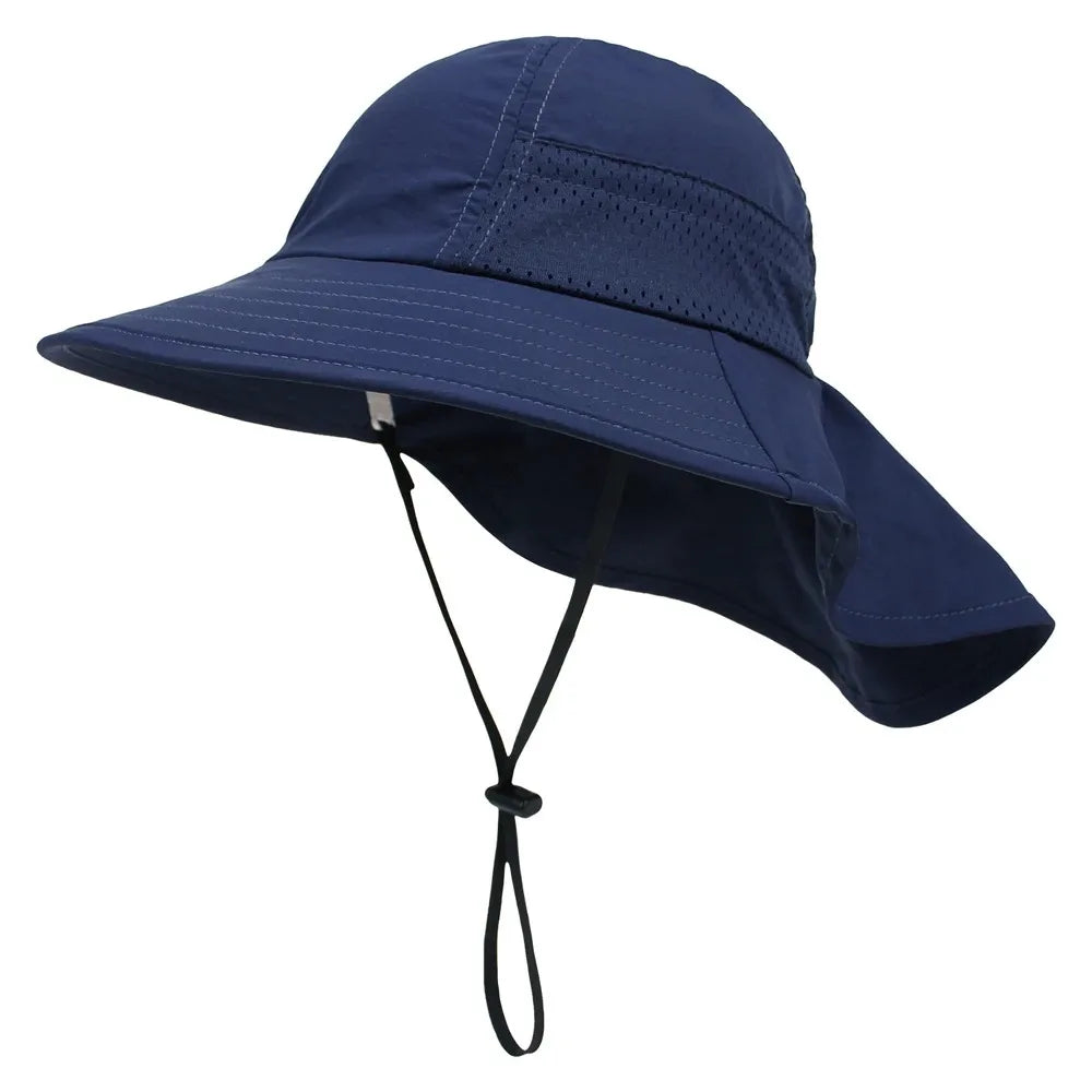 Neck Kids Bucket Hats for Girls Boys Adjustable 6M-6Y