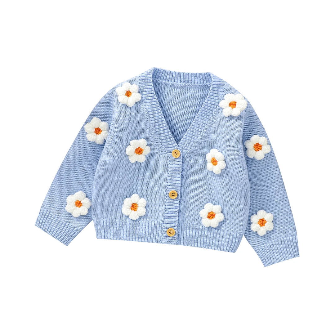 Sweet Long Sleeve Babies Cardigan For 6-36 Months Newborn