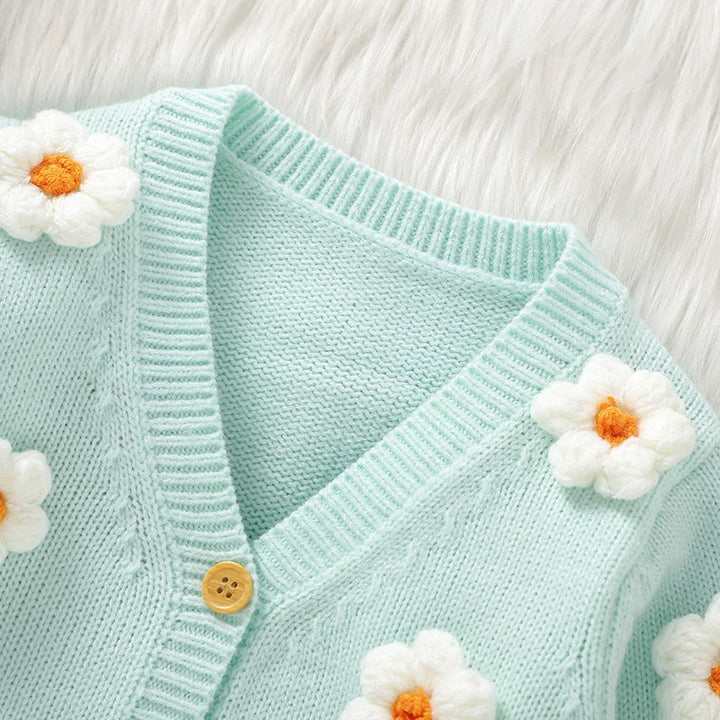 Sweet Long Sleeve Babies Cardigan For 6-36 Months Newborn