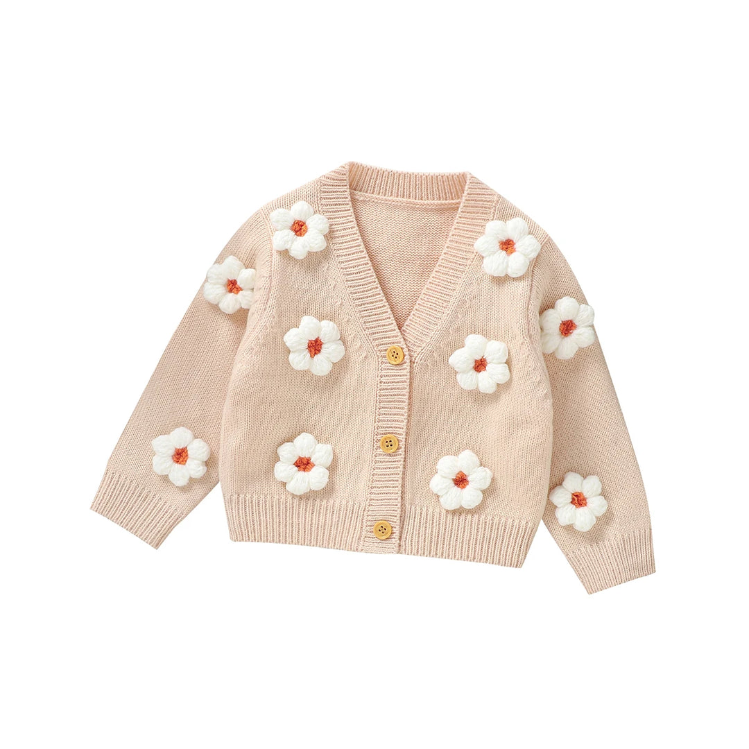 Sweet Long Sleeve Babies Cardigan For 6-36 Months Newborn