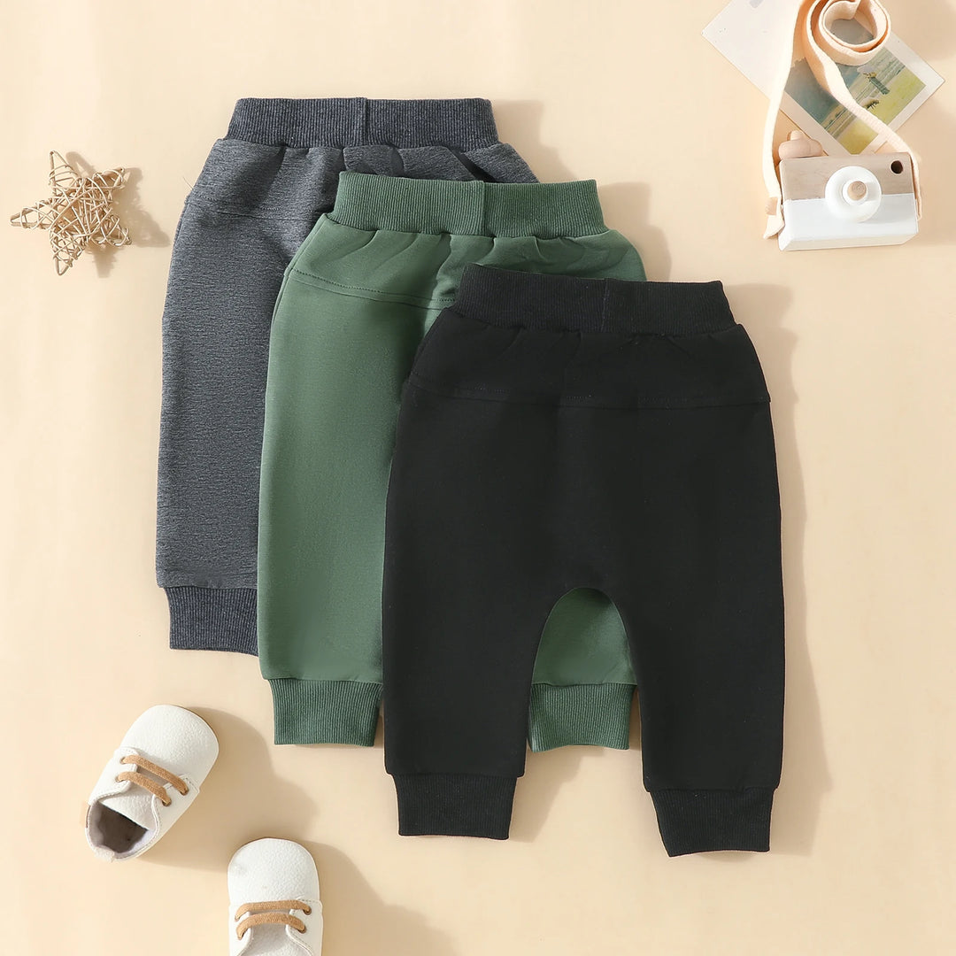 Pack 3 Solid Bottom Pants Casual Baby