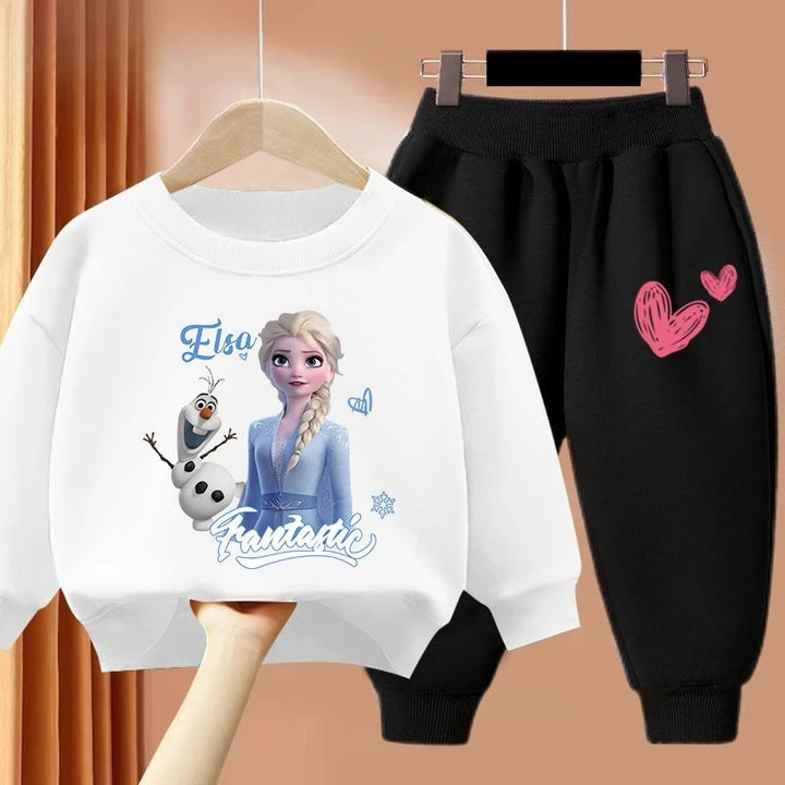 DISNEY Frozen Elsa Baby Girls Clothing Sets Spring Autumn Hoodies Two Piece