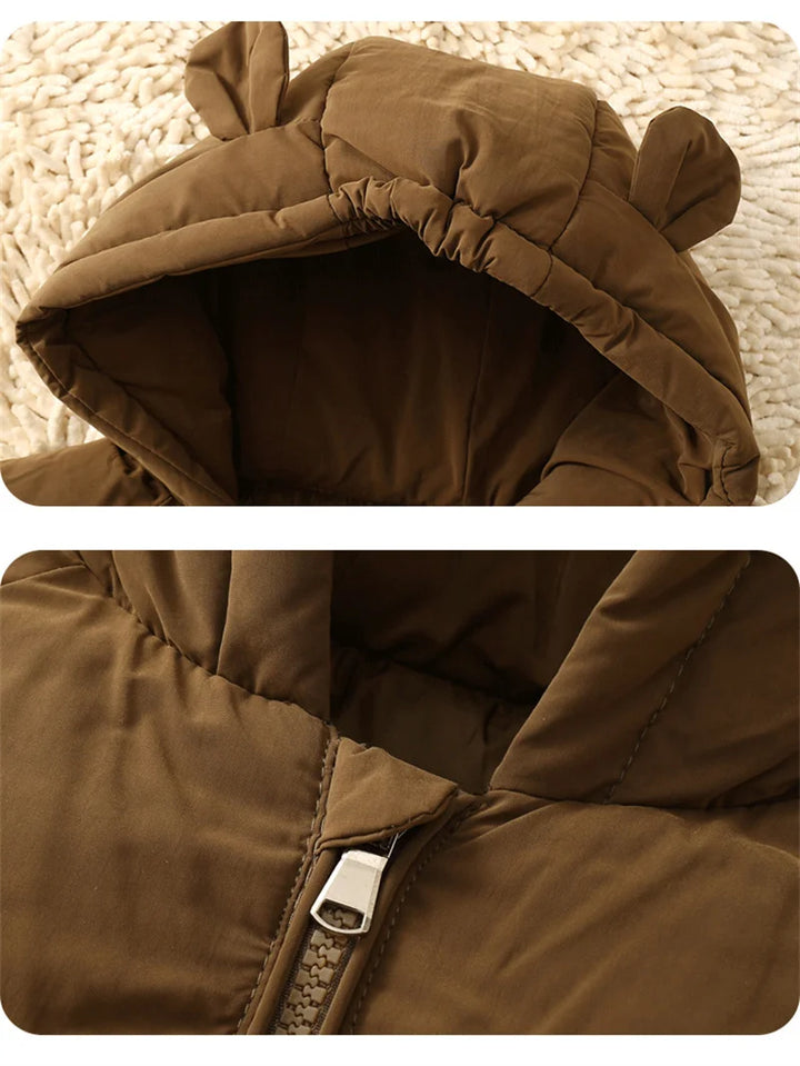 Jackets Kids Warm Hooded Fashion Outerwear