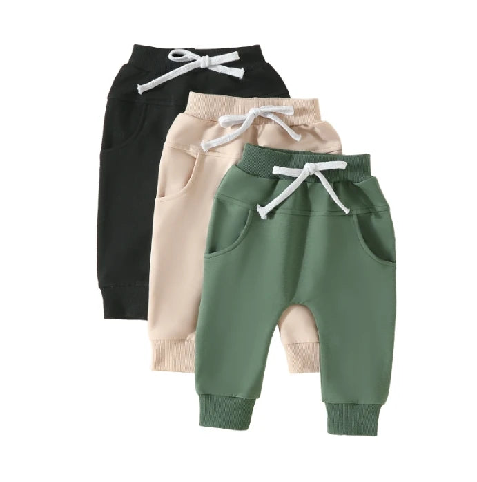 Pack 3 Solid Bottom Pants Casual Baby