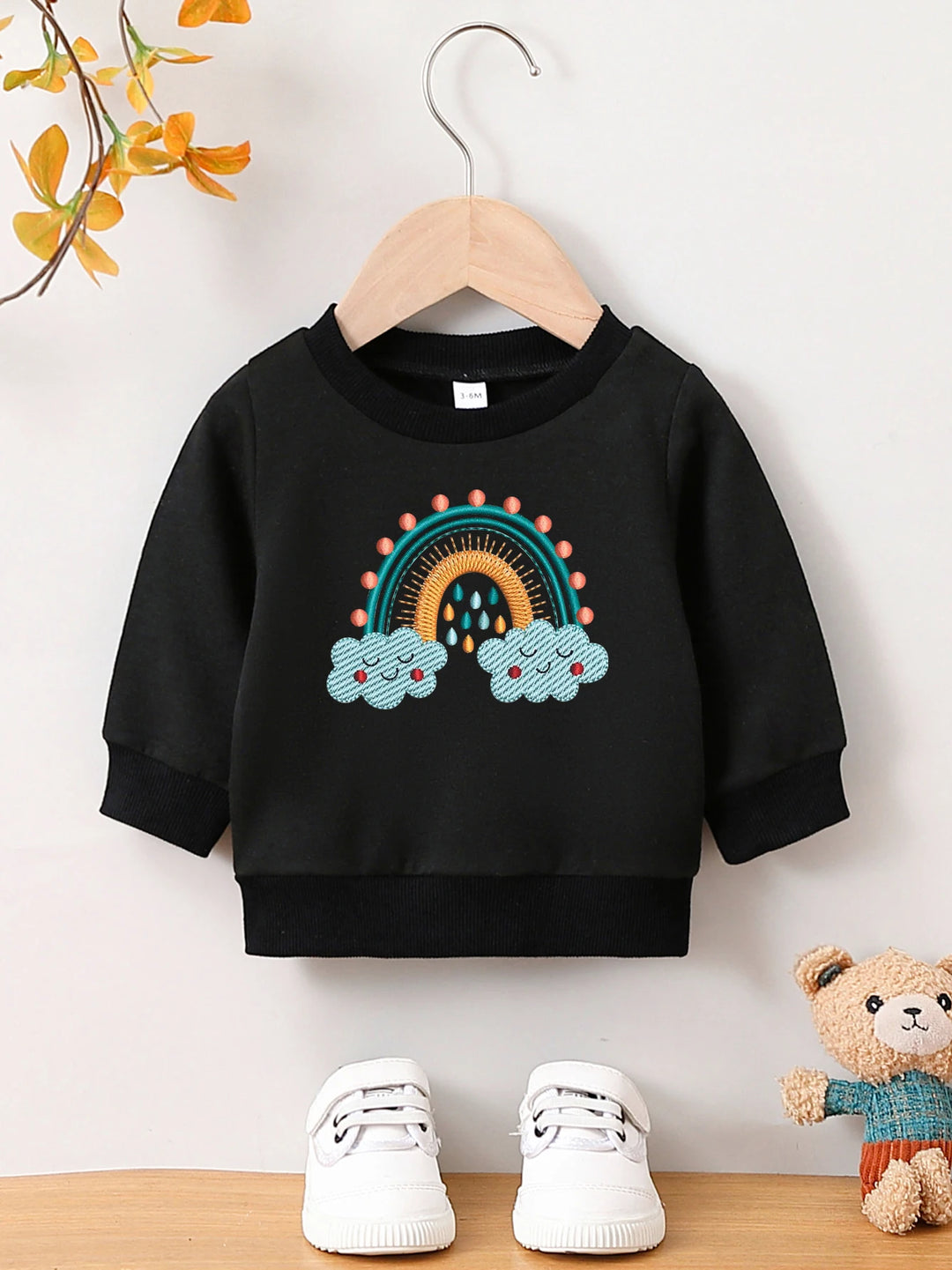 Long sleeved casual cute cartoon top for ages 1-2y