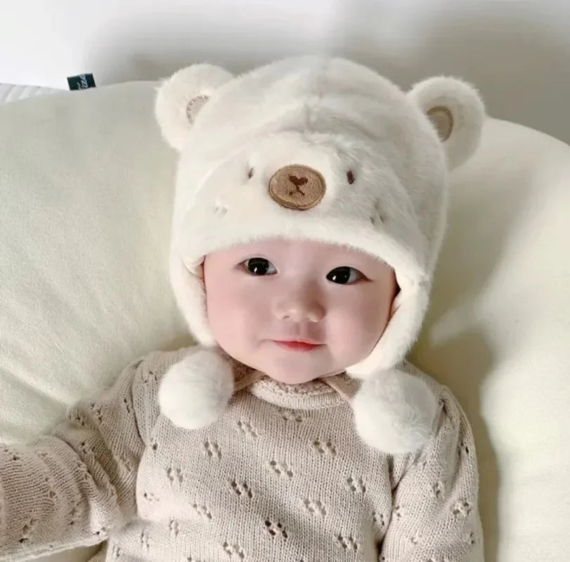 Cute Winter Warm Kids Girl Boys Baby Hats Fleece Wool