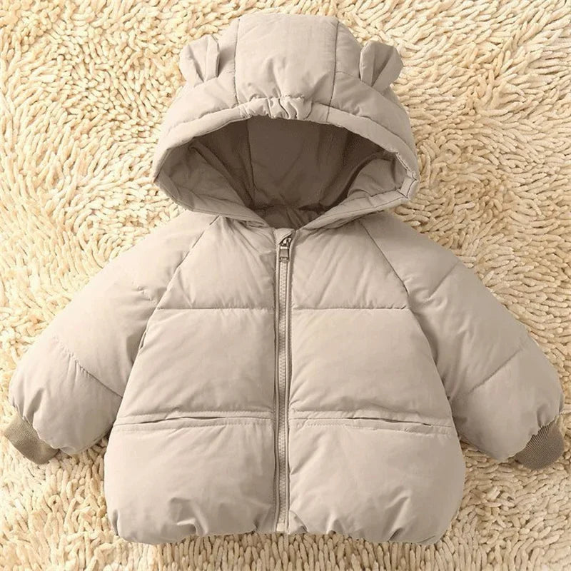 Jackets Kids Warm Hooded Fashion Outerwear