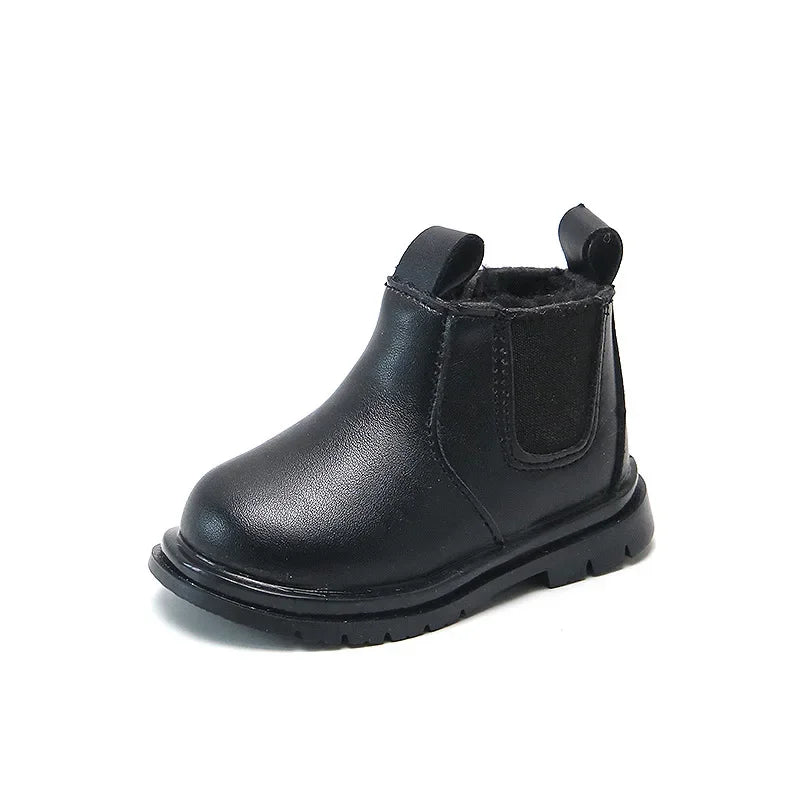 Little Boys Girls Ankle Leather Boots