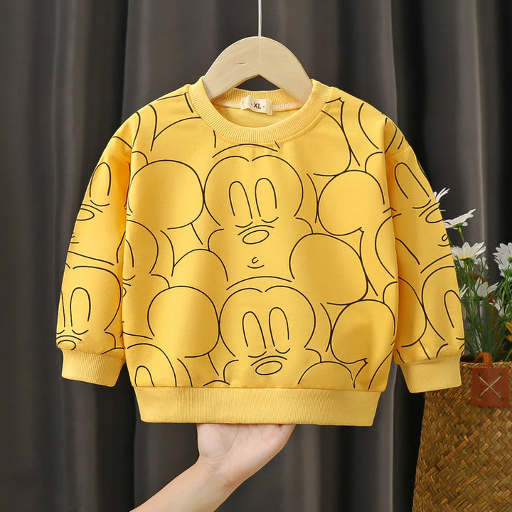 Disney Mickey Long Sleeve Sweatshirt Children's Clothes Tops Fashion