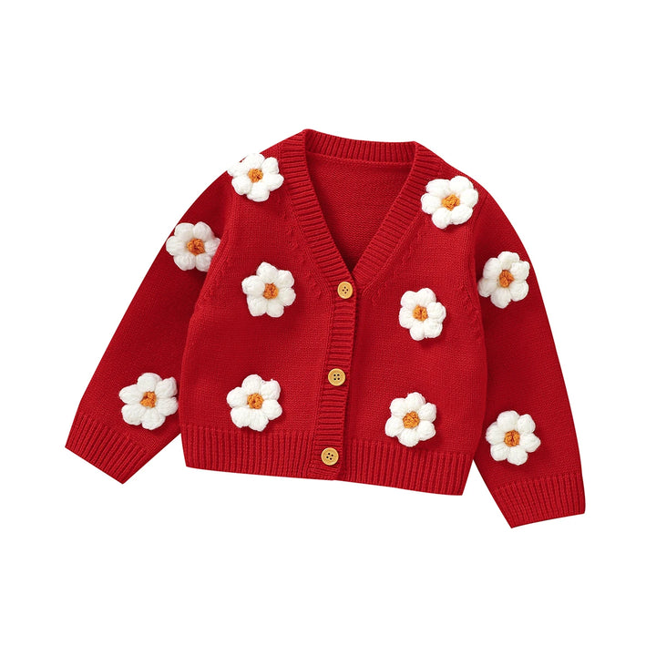 Sweet Long Sleeve Babies Cardigan For 6-36 Months Newborn