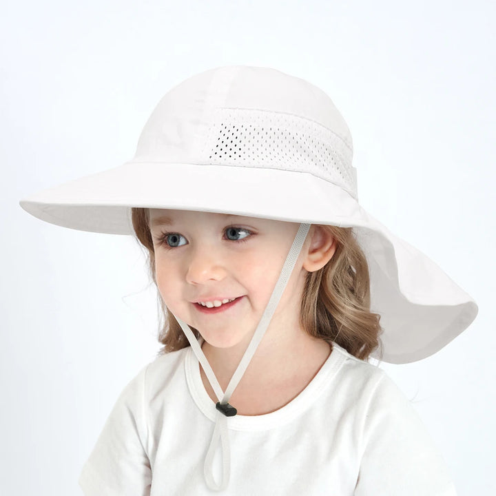 Neck Kids Bucket Hats for Girls Boys Adjustable 6M-6Y