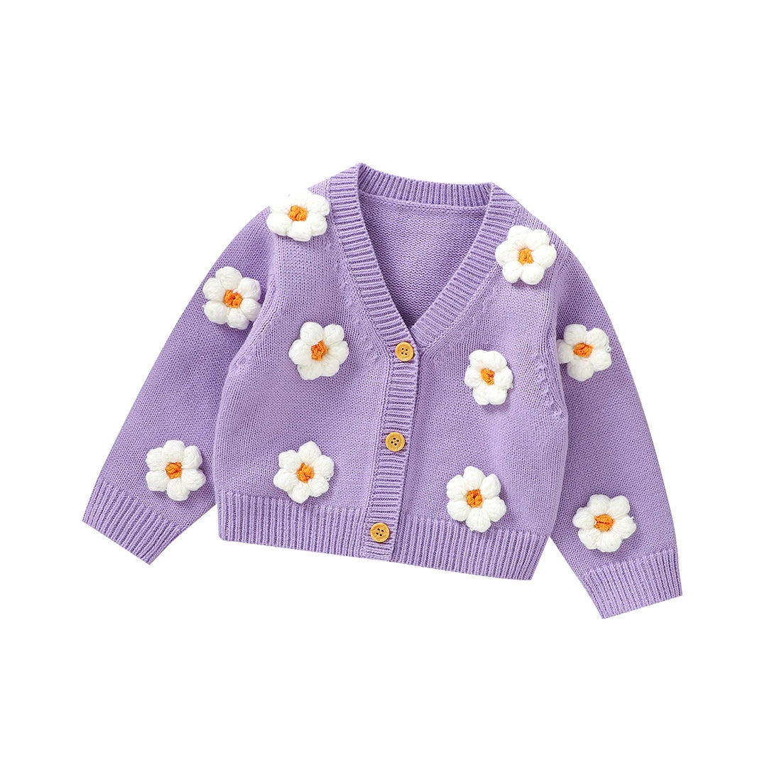 Sweet Long Sleeve Babies Cardigan For 6-36 Months Newborn