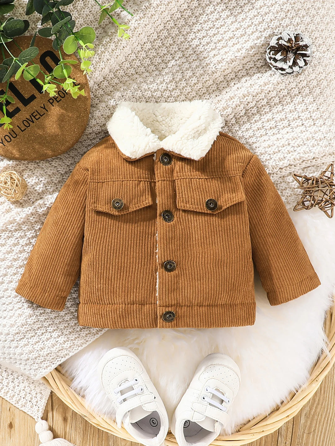 0-3 Years old Casual Fashion Winter Cotton Coat Long Sleeve