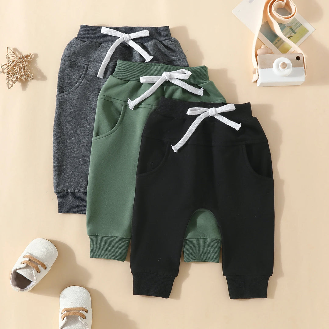 Pack 3 Solid Bottom Pants Casual Baby