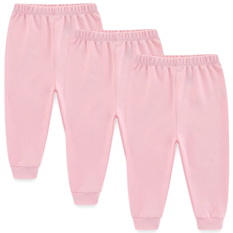 3/4/5PCS/LOT 100%Cotton Soft Girl Baby & Boy trousers Pants 0-24M