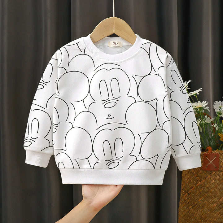 Disney Mickey Long Sleeve Sweatshirt Children's Clothes Tops Fashion