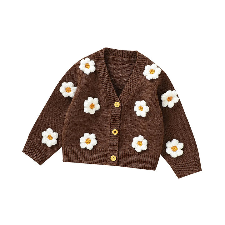 Sweet Long Sleeve Babies Cardigan For 6-36 Months Newborn