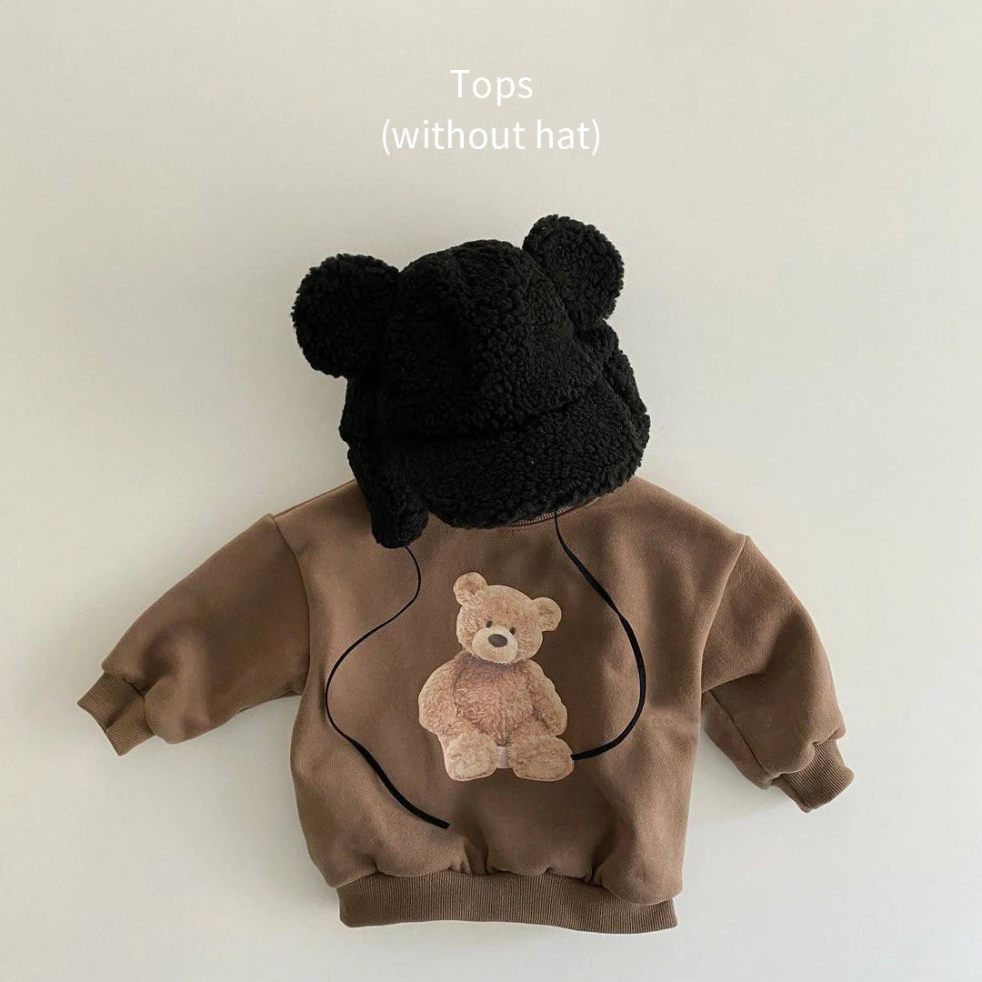 Baby Clothes Kids Cartoon Costume Tee Tops Shirts for Girl Boy Autumn Winter Warm Baby Hoodis Toddler Sweatsuit Clothing