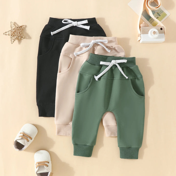 Pack 3 Solid Bottom Pants Casual Baby