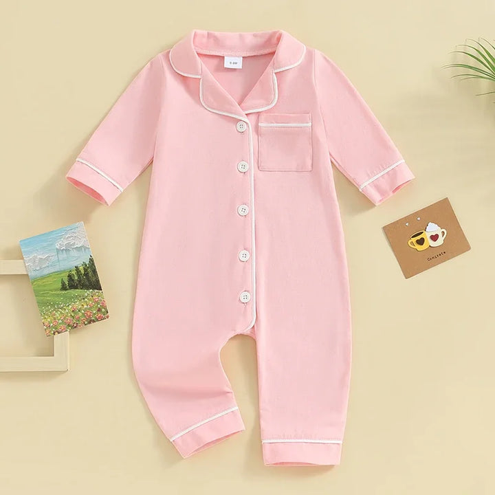 Baby Boys & Girls Rompers Pajamas Patchwork Nightwear